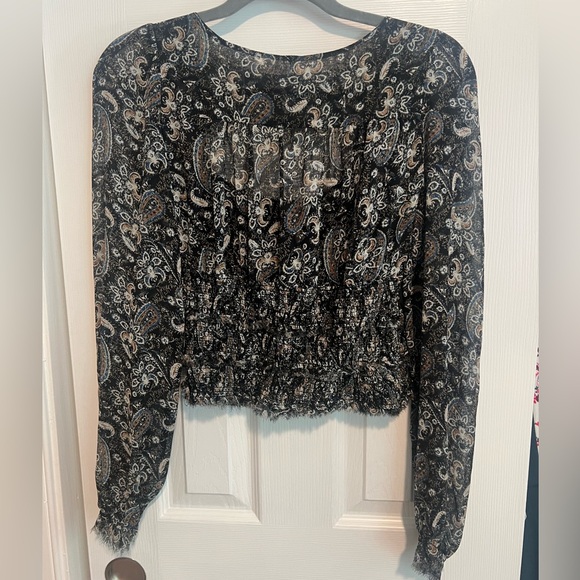 Free People Cropped Paisley Blouse - Picture 3 of 4
